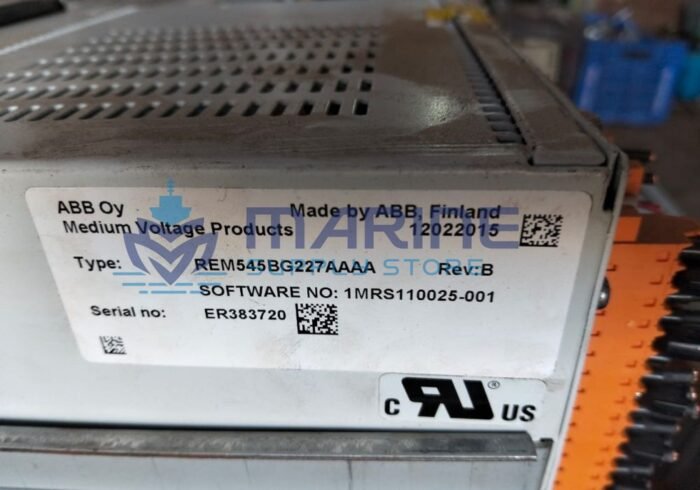 ABB REM545BG227AAAA Machine Terminal Rev B Serial no. ER383720